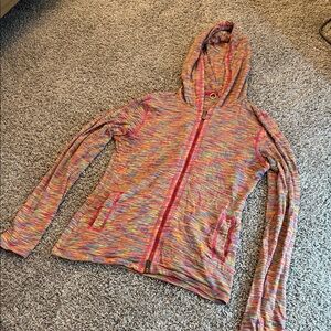 One Girl Who Multicolor Hooded Sweatshirt